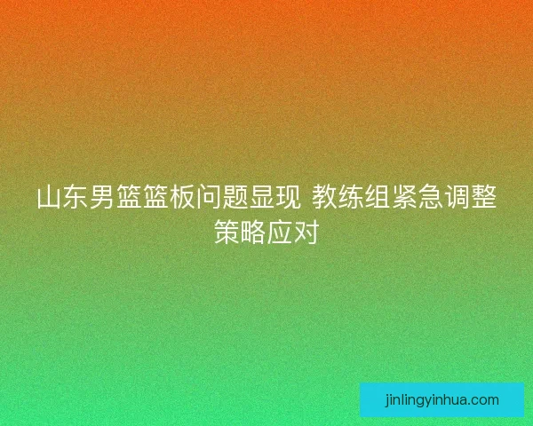 山东男篮篮板问题显现 教练组紧急调整策略应对
